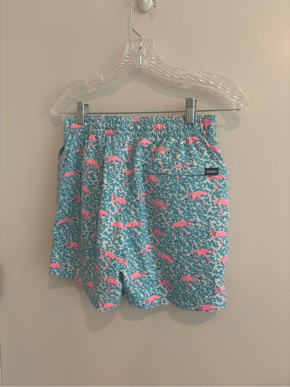 Chubbies swim shorts flamingo elastic pocket lining resort vacation beach small - Picture 4 of 7